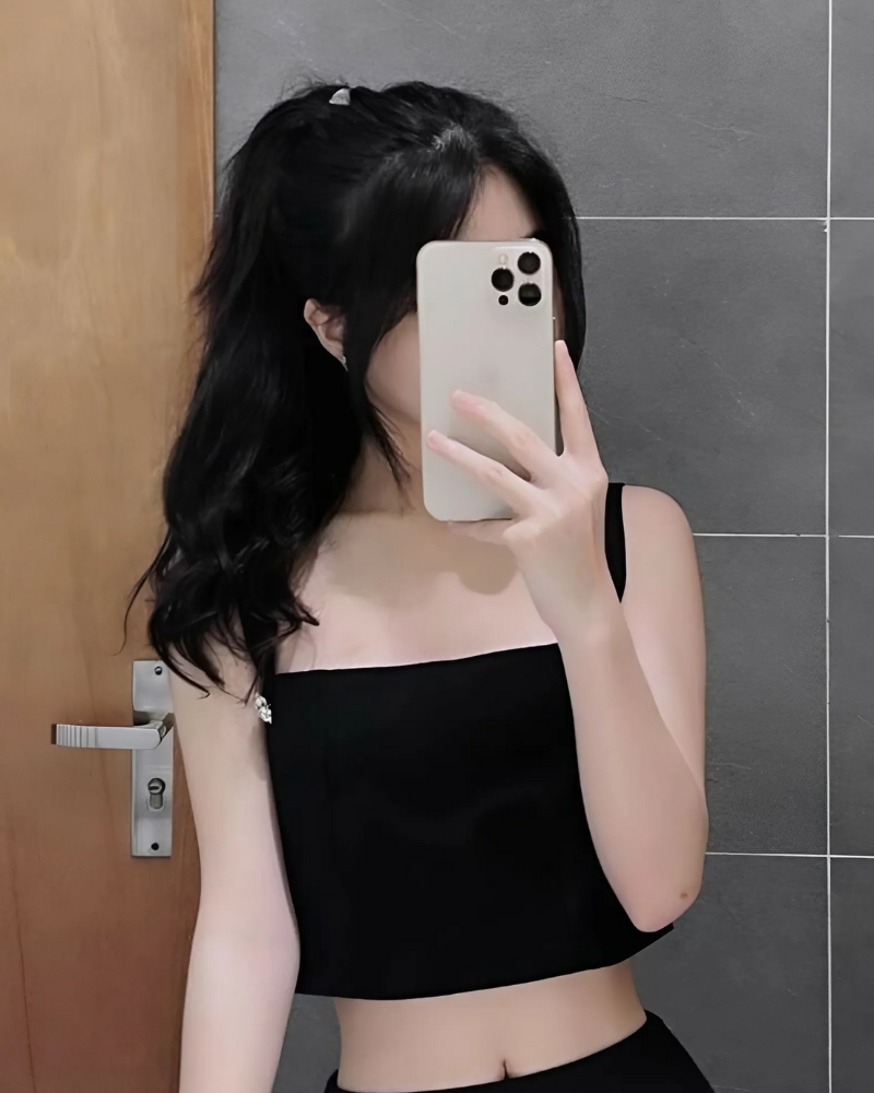 ảnh gái xinh che mặt